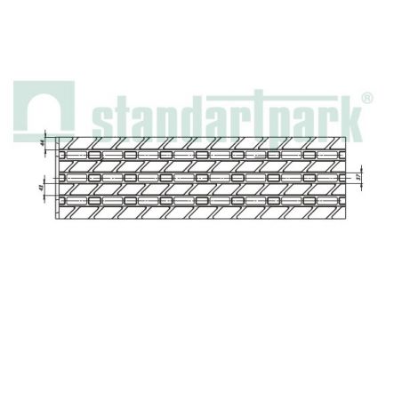 Блок полимербетонный монолитный ячеистый DN 200 H 410