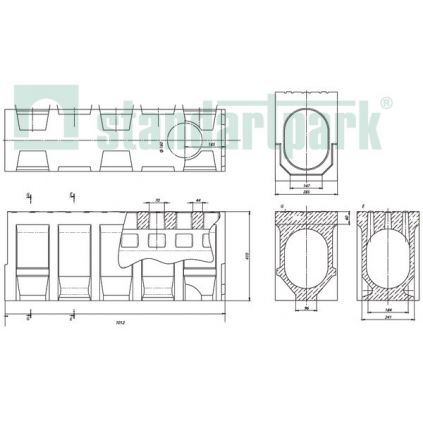 Блок полімербетонний монолітний DN200...