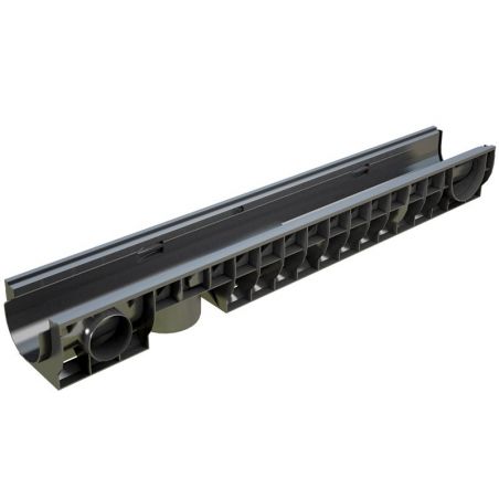 Лоток водоотводной пластиковый с боковым подключением H120 