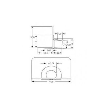 Парапетна воронка Easy Go з фартухом PVC