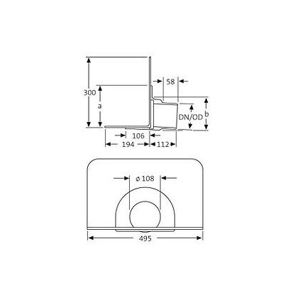 Easy parapet funnel bitumen apron