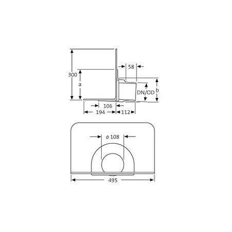 Парапетная воронка с битумным фартуком