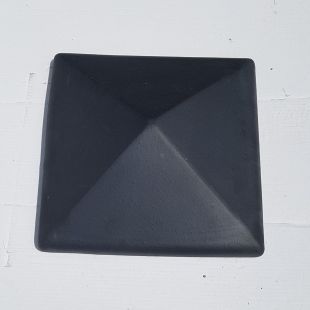 Накрывка 380x380 чёрная керамическая на столб забора