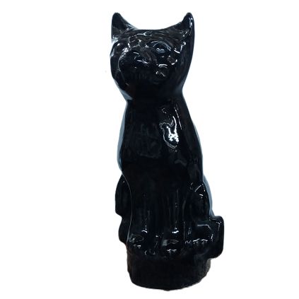 The Black Cat ceramic ornament
