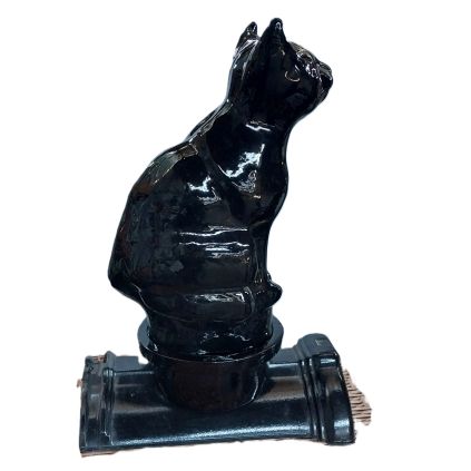 The Black Cat ceramic ornament