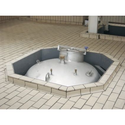 Graucreme 18 mm tiles for industrial...