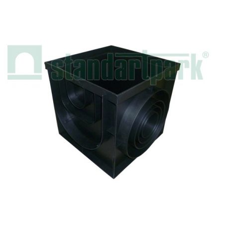 Дождеприемник-пескоуловитель пластиковый 433х433 черный