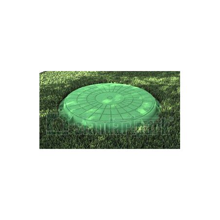 Люк пластиковый круглый зеленый