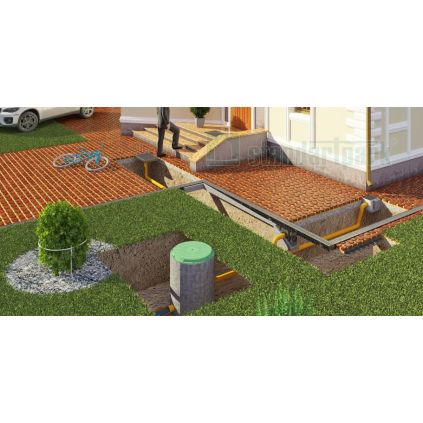 Manhole sewer plastic round green