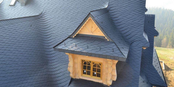 Beautiful roof made of natural slate