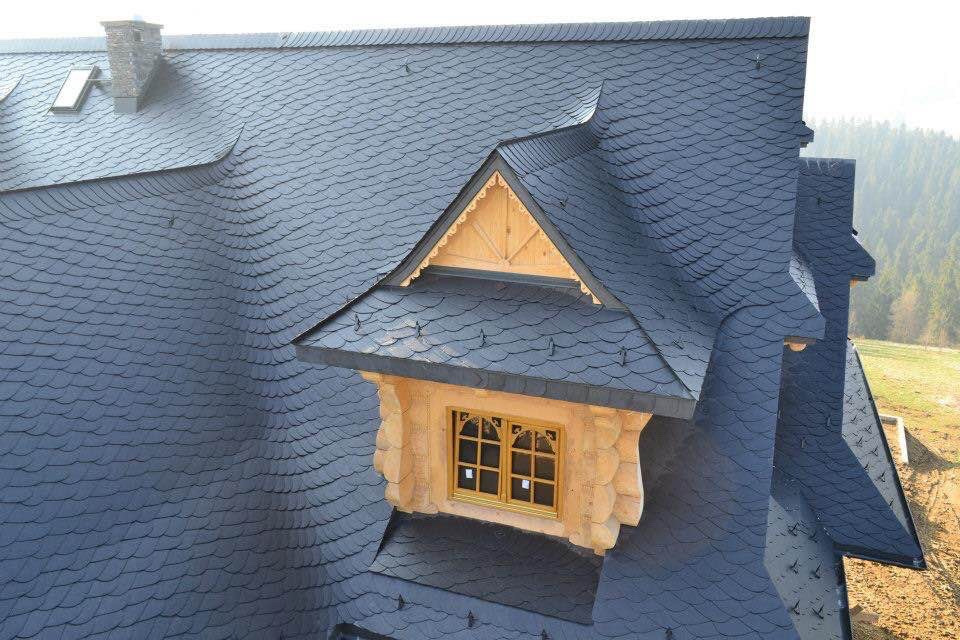 Beautiful roof made of natural slate